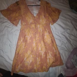 Orange and nude Vici dress